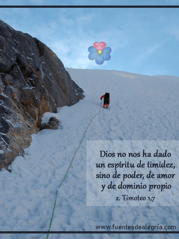 Día05: Dios no nos ha dado un espíritu de timidez, sino de poder, de amor y de dominio propio. (2. Timoteo&nbsp;1,7)